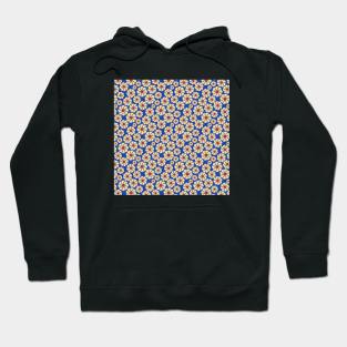 Blue & Yellow Floral Pattern Hoodie